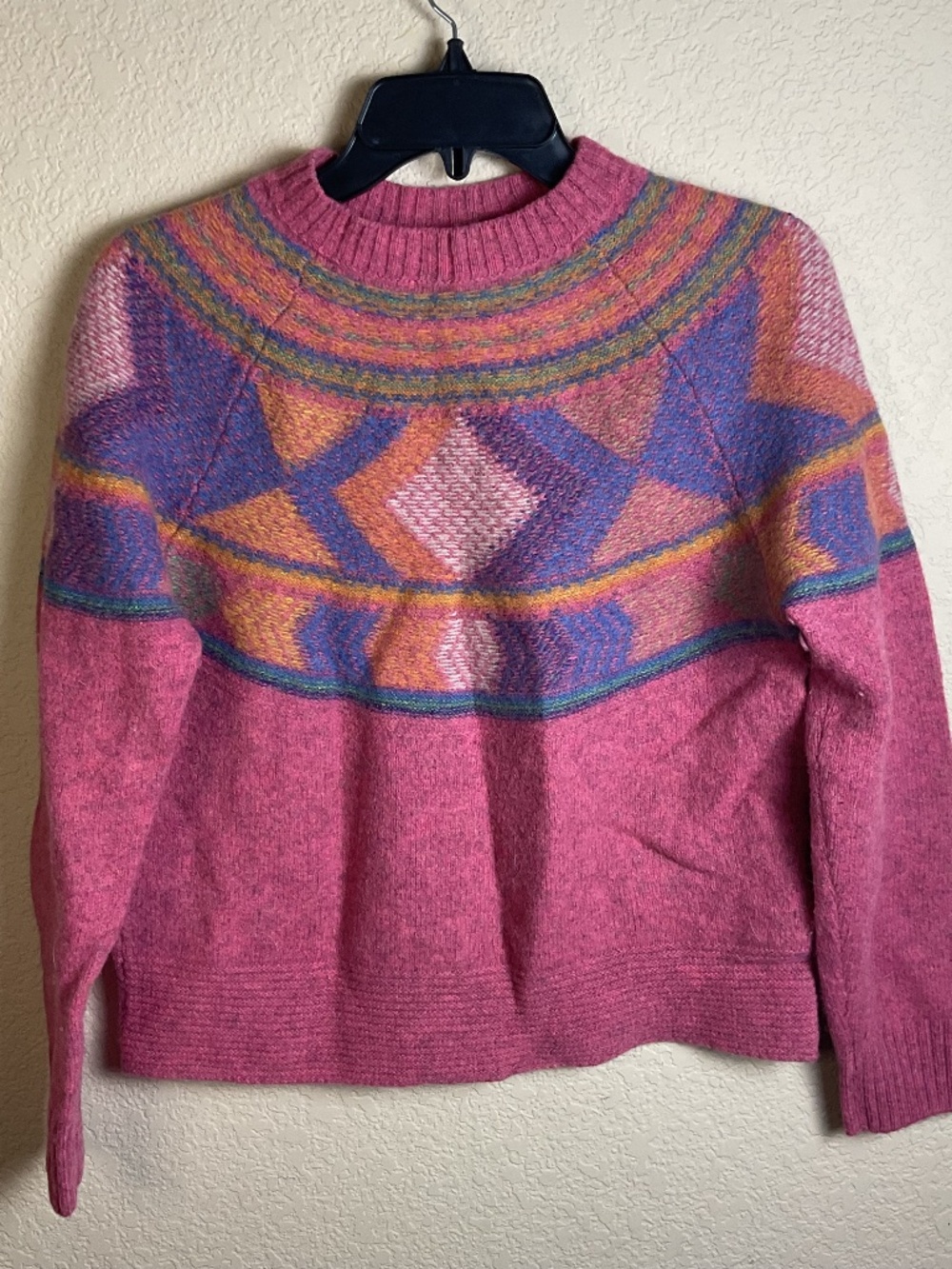 United Colors Of Benetton Womens Medium Shetland Italian Yarn Knitted Sweater